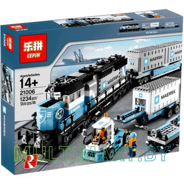 Конструктор Lepin 21006 Товарный поезд Майорск (1234 детали)